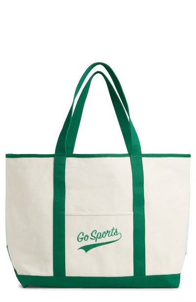 Favorite Daughter Favorite Daughter Large Go Sports Embroidered Canvas Tote