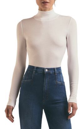 Favorite Daughter Favorite Daughter Long Sleeve Mock Neck Rib Top