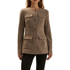 Favorite Daughter Favorite Daughter Spencer Herringbone Wool Blend Jacket