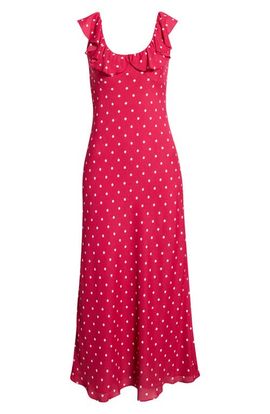 Favorite Daughter Favorite Daughter The Blossom Ruffle Dot Sleeveless Maxi Dress