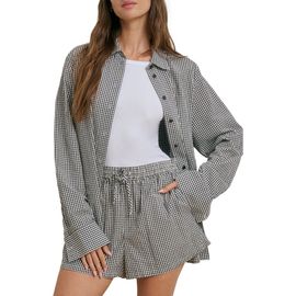 Favorite Daughter Favorite Daughter The Boyfriend Check Print Woven Shirt