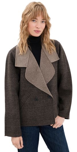 Favorite Daughter Favorite Daughter The Cameron Coat Ganache Houndstooth