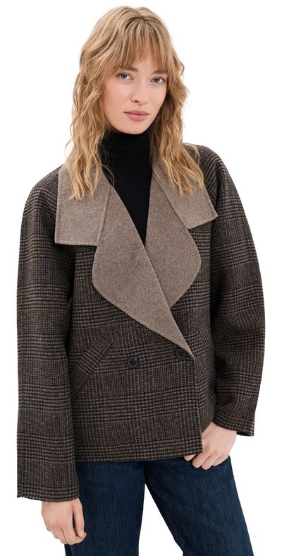 Favorite Daughter Favorite Daughter The Cameron Coat Ganache Houndstooth
