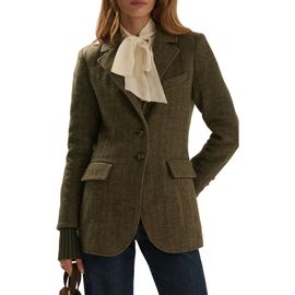 Favorite Daughter Favorite Daughter The City Herringbone Wool Blend Blazer