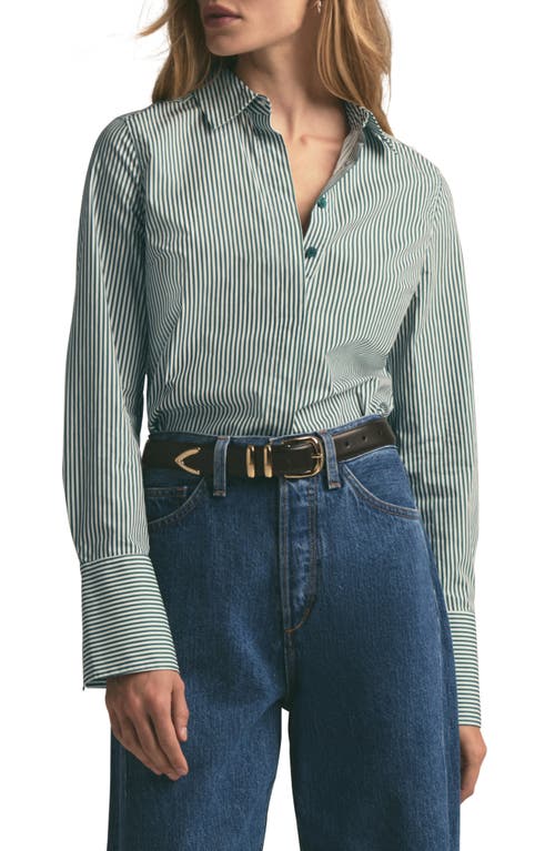 Favorite Daughter Favorite Daughter The Classic Stripe Cotton Poplin Button-Up Shirt