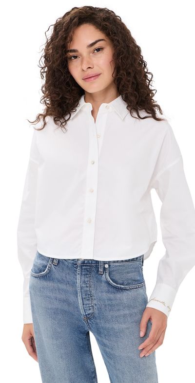 Favorite Daughter Favorite Daughter The Crop Ex-Boyfriend Shirt White