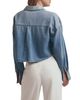 Favorite Daughter Favorite Daughter The Crop Ex Boyfriend Cotton Denim Shirt - 2