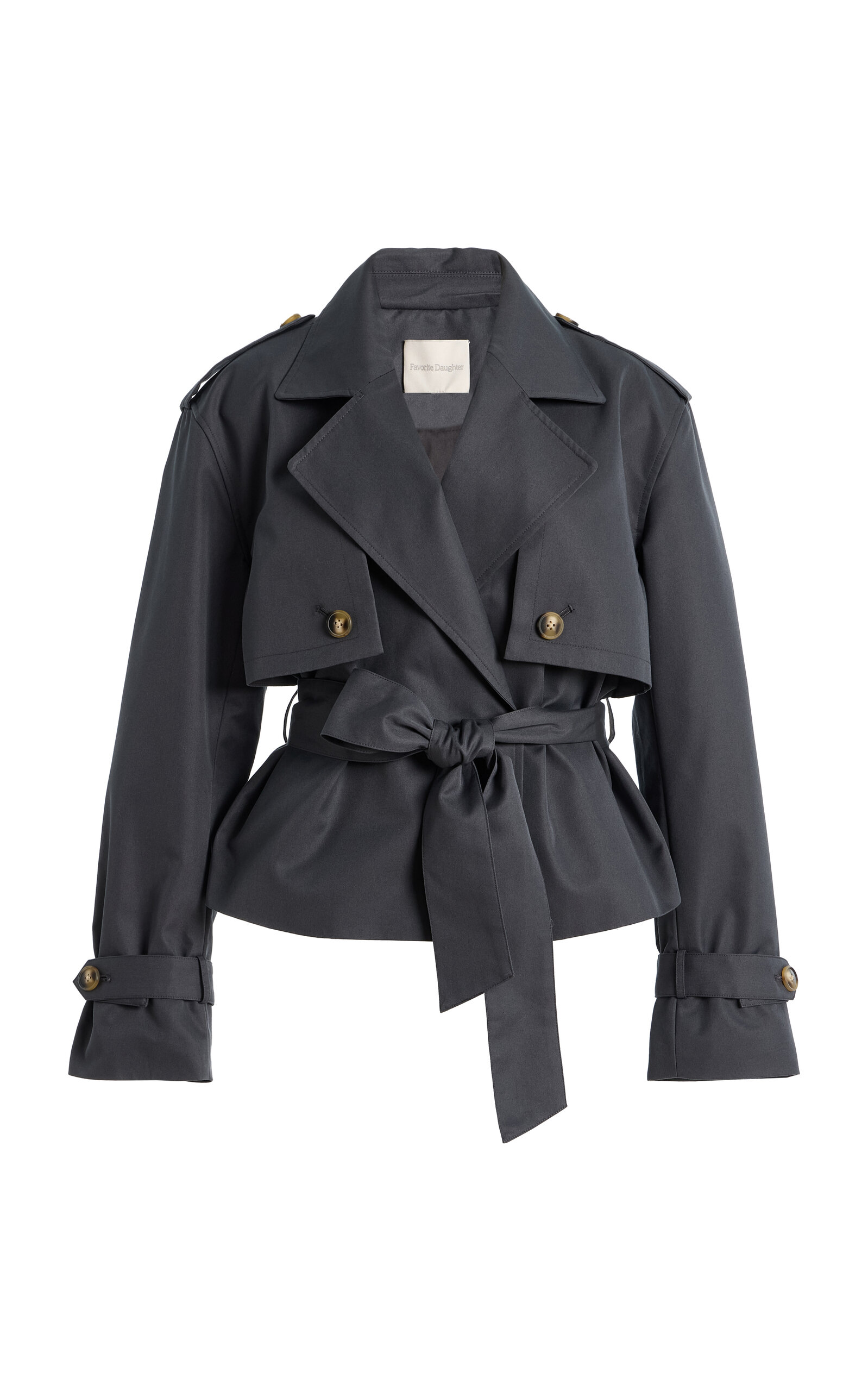 Favorite Daughter Favorite Daughter The Cropped Charles CottonBlend Trench Coat