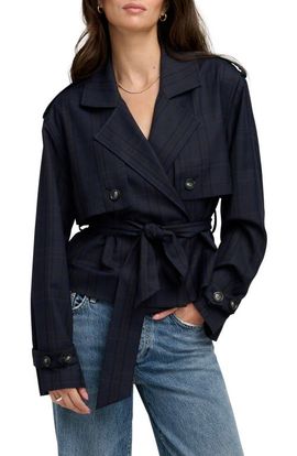 Favorite Daughter Favorite Daughter The Cropped Charles Plaid Trench Coat