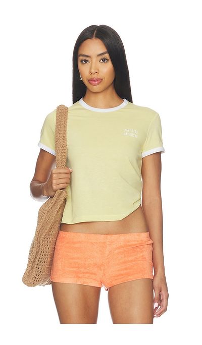 Favorite Daughter Favorite Daughter The Cropped Favorite Daughter Ringer Tee