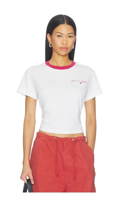 Favorite Daughter Favorite Daughter The Cropped Signature Chest Tee