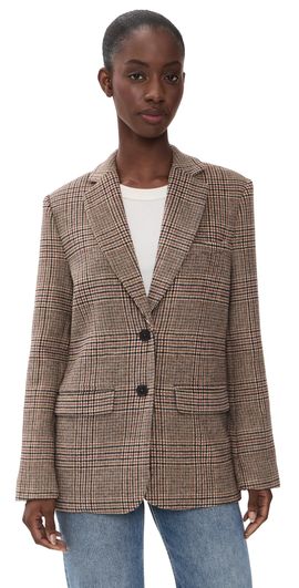 Favorite Daughter Favorite Daughter The Dean Blazer Brown Glen Plaid