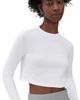 Favorite Daughter Favorite Daughter The Laura Long Sleeve Crop Top White - 1