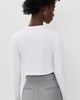 Favorite Daughter Favorite Daughter The Laura Long Sleeve Crop Top White - 3