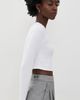Favorite Daughter Favorite Daughter The Laura Long Sleeve Crop Top White - 4
