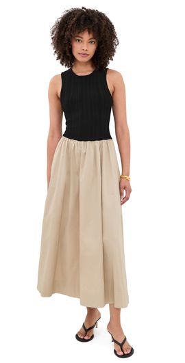 Favorite Daughter Favorite Daughter The Lennon Dress Black/Khaki