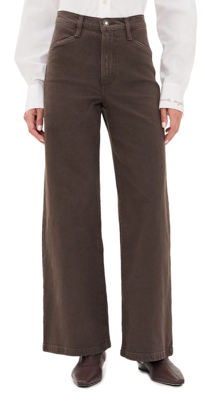 Favorite Daughter Favorite Daughter The Mischa Wide Leg Ankle Jeans Espresso
