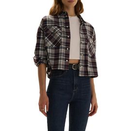 Favorite Daughter Favorite Daughter The New Habit Cropped Plaid Shirt