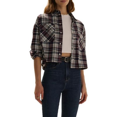 Favorite Daughter Favorite Daughter The New Habit Cropped Plaid Shirt