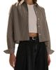 Favorite Daughter Favorite Daughter The Next Chapter Striped Cropped Shirt - 1
