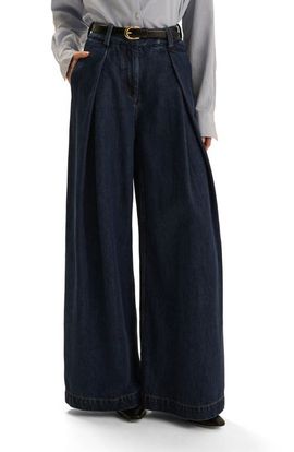 Favorite Daughter Favorite Daughter The Petite Pleats High Waist Wide Leg Jeans