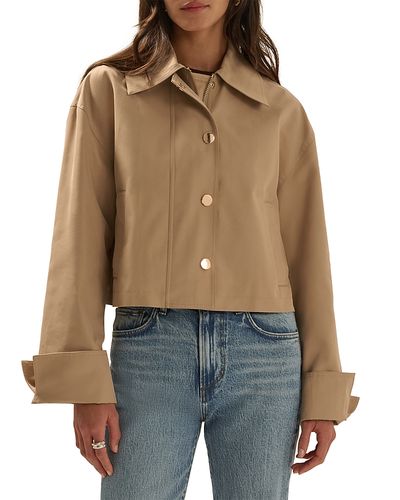Favorite Daughter Favorite Daughter The Rue Cotton Blend Cropped Trench Coat