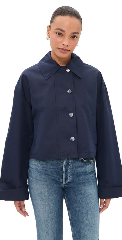 Favorite Daughter Favorite Daughter The Rue Cropped Trench Navy