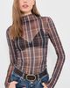 Favorite Daughter Favorite Daughter The Sheer Fantasy Top Toffee Plaid - 2