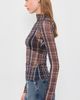 Favorite Daughter Favorite Daughter The Sheer Fantasy Top Toffee Plaid - 4