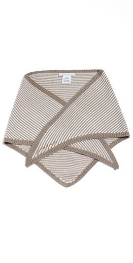 Favorite Daughter Favorite Daughter The Stripe Knitted Triangle Scarf soft taupe stripe One