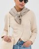 Favorite Daughter Favorite Daughter The Stripe Knitted Triangle Scarf soft taupe stripe One - 3