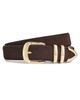 Favorite Daughter Favorite Daughter The Suede Jordan Belt Chocolate/Polished Gold - 1