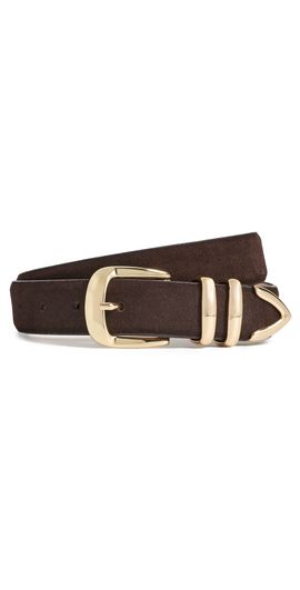 Favorite Daughter Favorite Daughter The Suede Jordan Belt Chocolate/Polished Gold