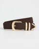 Favorite Daughter Favorite Daughter The Suede Jordan Belt Chocolate/Polished Gold - 2