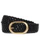 Favorite Daughter Favorite Daughter The Woven Jean Belt Black/Antique Brass - 1