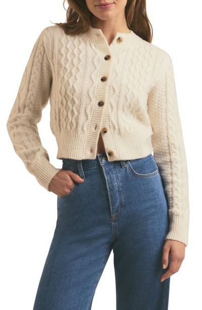 Favorite Daughter Favorite Daughter Wool & Cashmere Blend Cable Cardigan