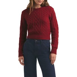 Favorite Daughter Favorite Daughter Wool & Cashmere Blend Cable Crewneck Sweater