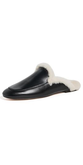 Favorite Daughter Favorite Daughter Yvette Sherpa Mules Black/Cream
