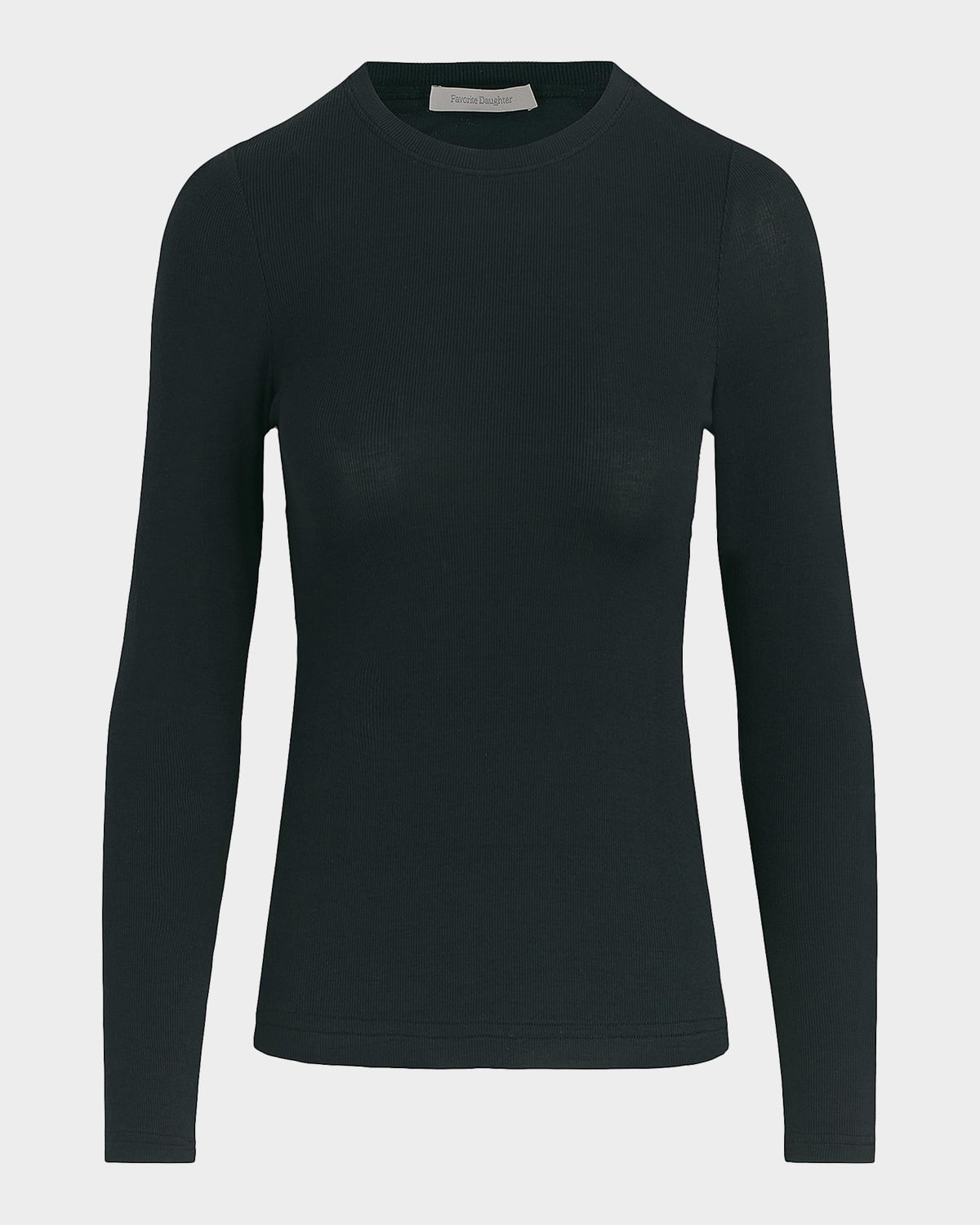 Favorite Daughter Rib-Knit Long-Sleeve Top