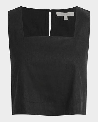 Favorite Daughter The Abby Linen-Blend Crop Top
