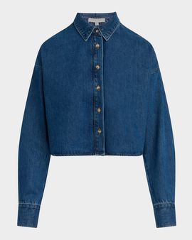 Favorite Daughter The Crop Ex-Boyfriend Cotton Shirt