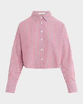 Favorite Daughter The Crop Ex-Boyfriend Gingham Shirt