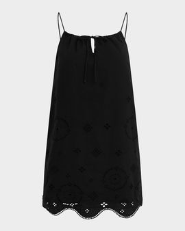 Favorite Daughter The Pretty Please Cotton Eyelet Mini Dress