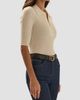 Favorite Daughter Women's Downtown Rib-Knit Wool Polo Shirt - 5
