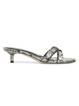 Favorite Daughter Women's Shiloh 40MM Snakeskin-Embossed Leather Sandals
