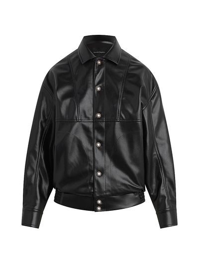 Favorite Daughter Women's The Beacon Faux-Leather Button-Front Jacket