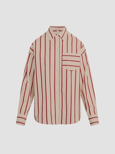 Favorite Daughter Women's The Beau Striped Cotton Shirt