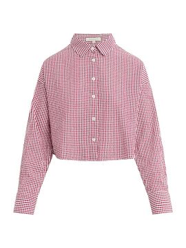 Favorite Daughter Women's The Crop Ex Boyfriend Gingham Shirt