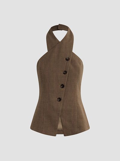 Favorite Daughter Women's The Crossover Glen Check Vest