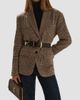 Favorite Daughter Women's The Dean Plaid Notch Lapel Blazer - 4